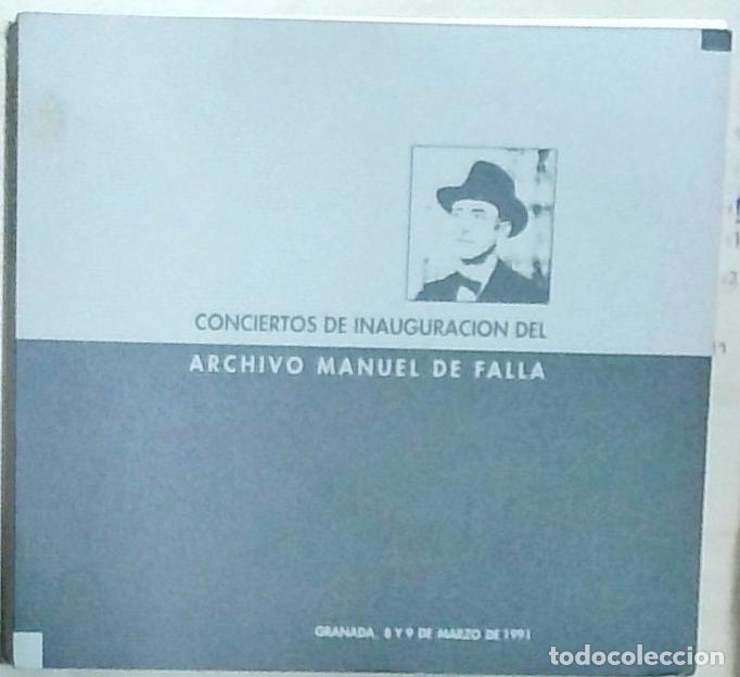 Libros: Conciertos de inauguraci&oacute;n del Archivo Manuel de Falla: notas al programa y edici&oacute;n al cuidado de&hellip; 8