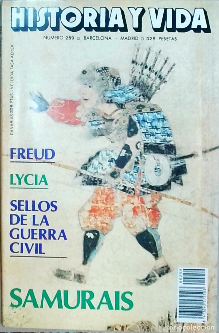 books: Historia y Vida n&ordm; 259: Freud. Lycia. Sellos de la Guerra Civil. Samurais. - REVISTA: