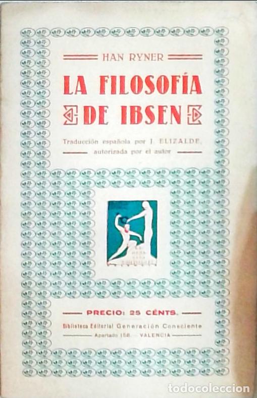 Libros: La filosof&iacute;a de Ibsen - Ryner, Han: