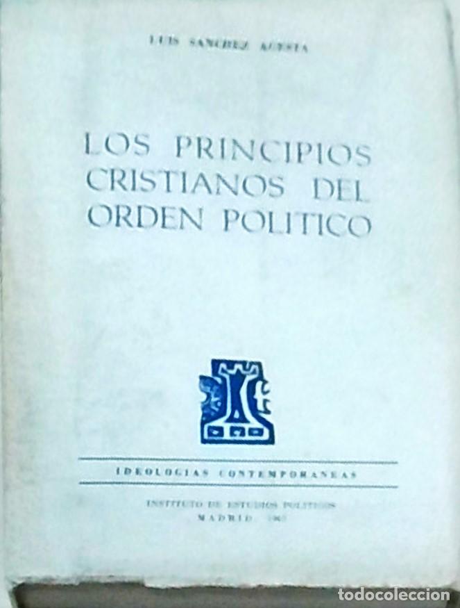 Libros: Los principios cristianos del orden pol&iacute;tico - S&aacute;NCHEZ AGESTA, Luis: