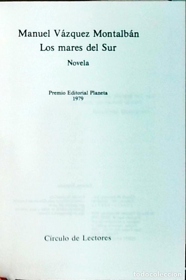 Livros em segunda m&atilde;o: Los Mares del Sur. Las mil noches de Hortensia Romero - V&aacute;zquez Montalb&aacute;n, Manuel: