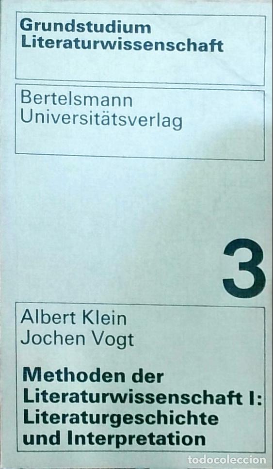Livres: Methoden der Literaturwissenschaft I: Literaturgeschichte und Interpretation - Albert Klein y Jochen