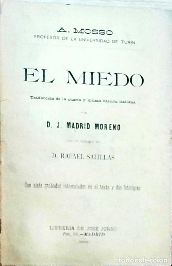 Libros: El miedo - Angelo Mosso: - Foto 1