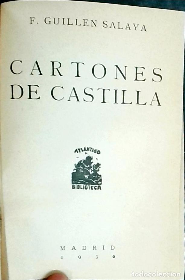B&uuml;cher: Cartones de Castilla - F. Guill&eacute;n Salaya: