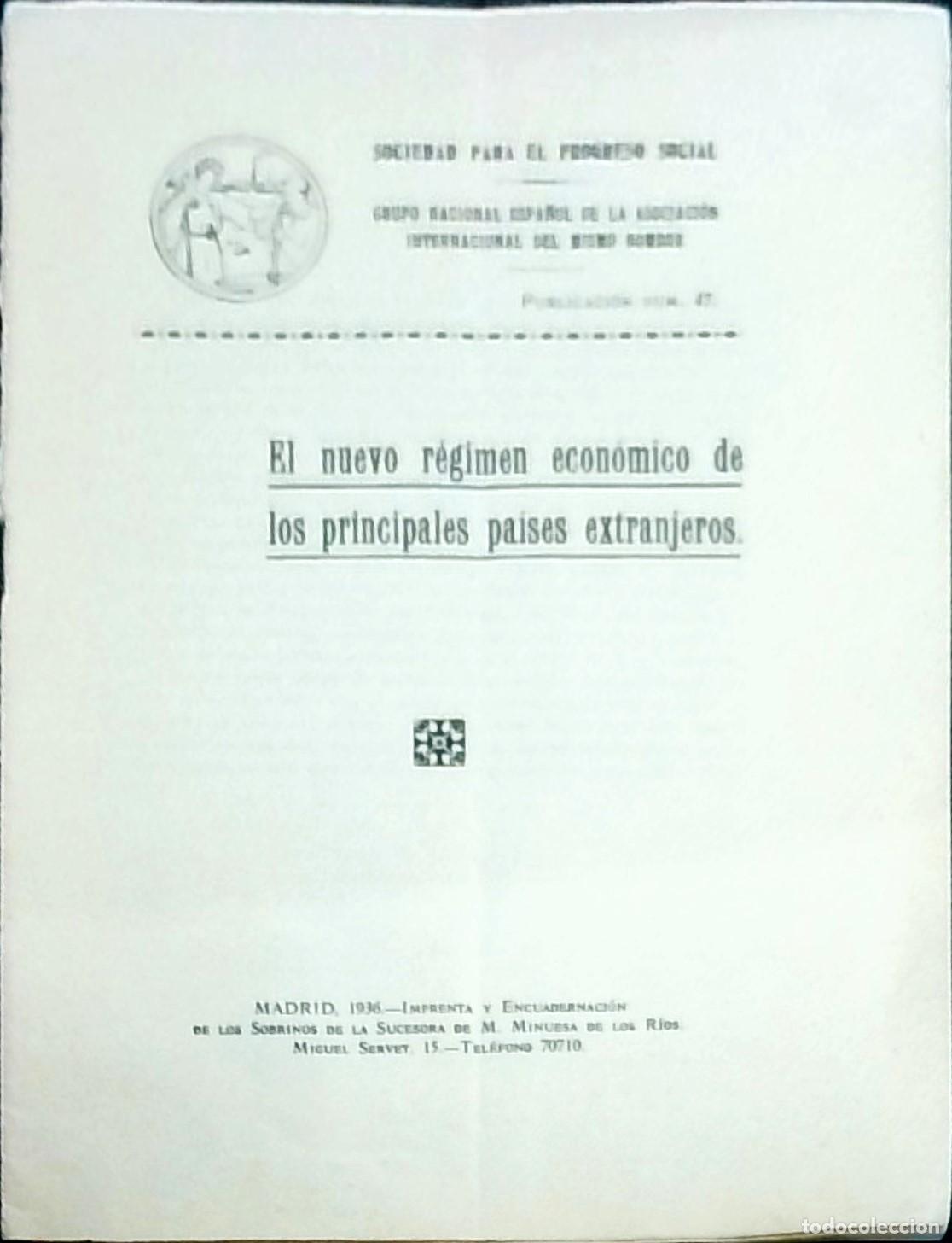 B&uuml;cher: El nuevo r&eacute;gimen econ&oacute;mico de los principales pa&iacute;ses extranjeros - F. de Menthon: