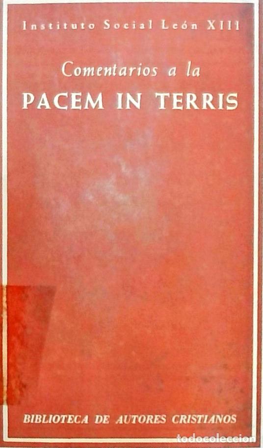 B&uuml;cher: Comentarios a la Pacem in Terris - Instituto Social Le&oacute;n XIII: