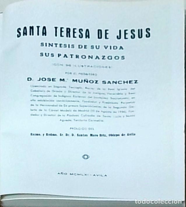 Libri di seconda mano: Santa Teresa de Jes&uacute;s. S&iacute;ntesis de su vida sus patronazgos. Con dedicatoria aut&oacute;grafa - Jos&eacute; Mar&iacute;a M