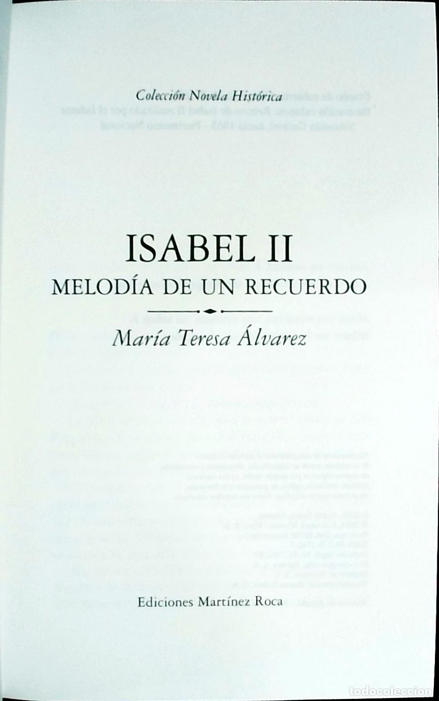 Libros: Isabel II. Melod&iacute;a de un recuerdo - Mar&iacute;a Teresa &Aacute;lvarez:
