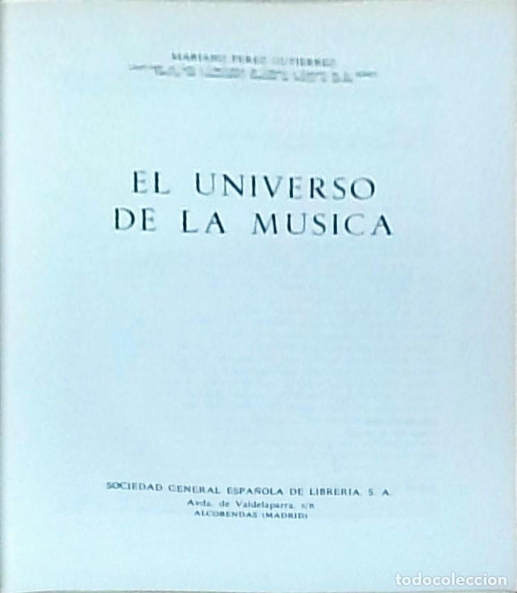 Livres: El universo de la m&uacute;sica - Mariano P&eacute;rez Guti&eacute;rrez: