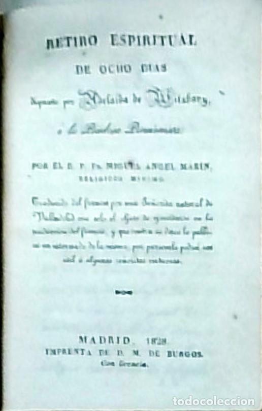 Livros em segunda m&atilde;o: Retiro espiritual de ocho d&iacute;as, dispuesto por Adelaida de Witsbury, o la Piadosa Pensionista - MARIN