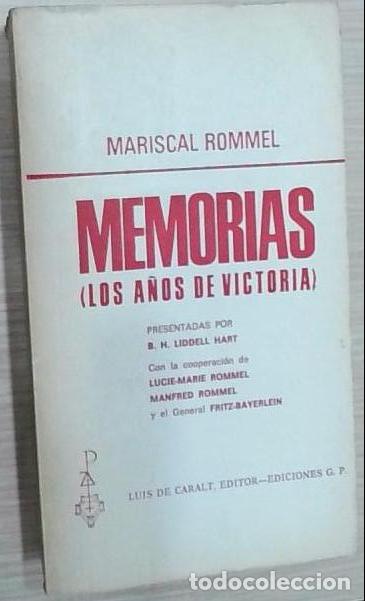 Livros em segunda m&atilde;o: Memorias (Los a&ntilde;os de victoria) - Mariscal Rommel: