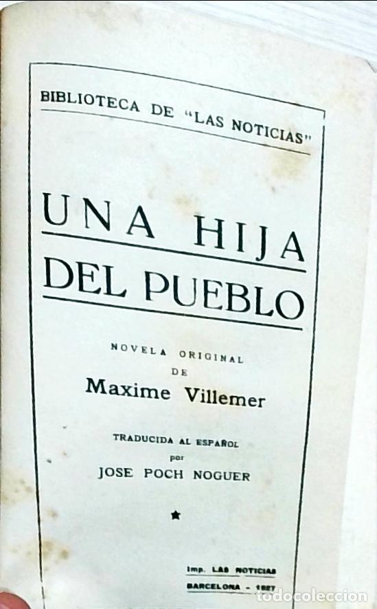 Livros em segunda m&atilde;o: Una hija del pueblo. 2 tomos - Maxime Villemer: