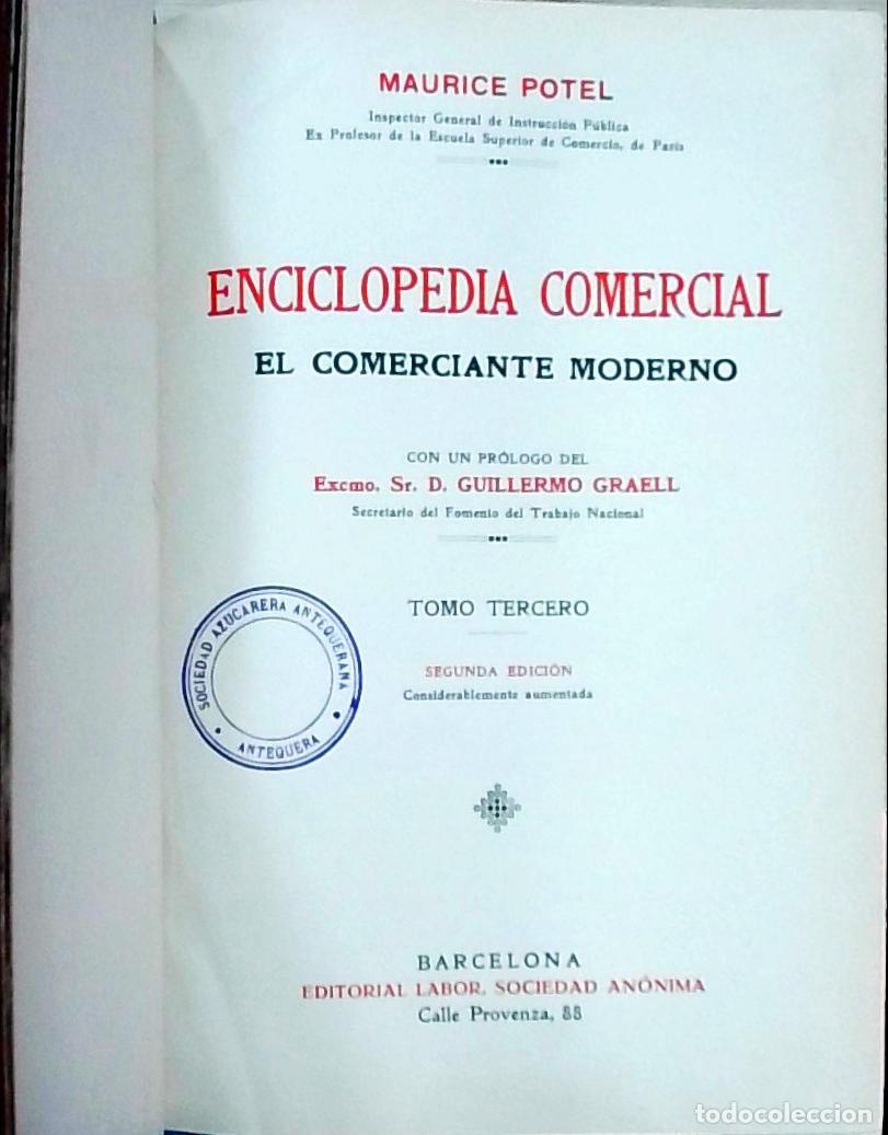 Libri di seconda mano: Enciclopedia comercial. El comerciante moderno Tomo Segundo - Potel, Maurice: