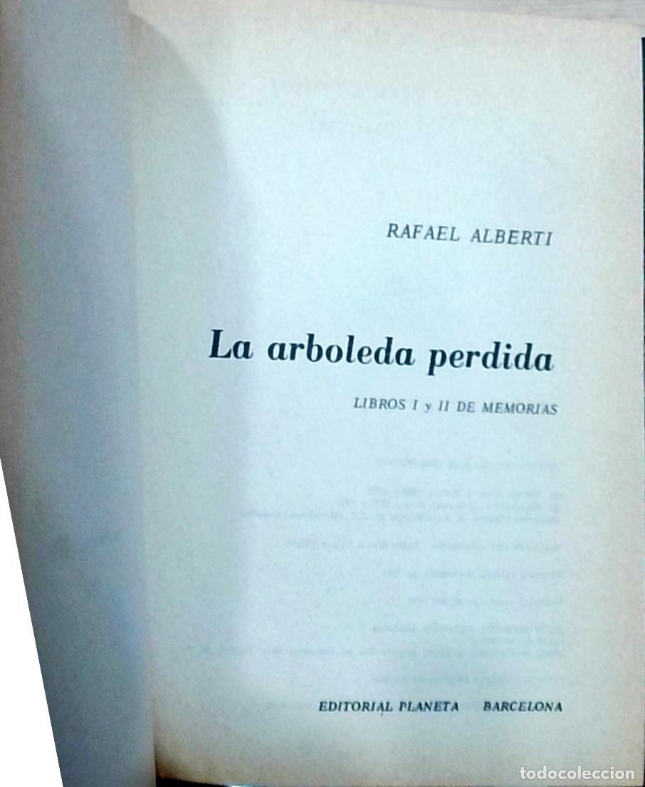 Livros em segunda m&atilde;o: La arboleda perdida: Libros I y II de memorias - Rafael Alberti: