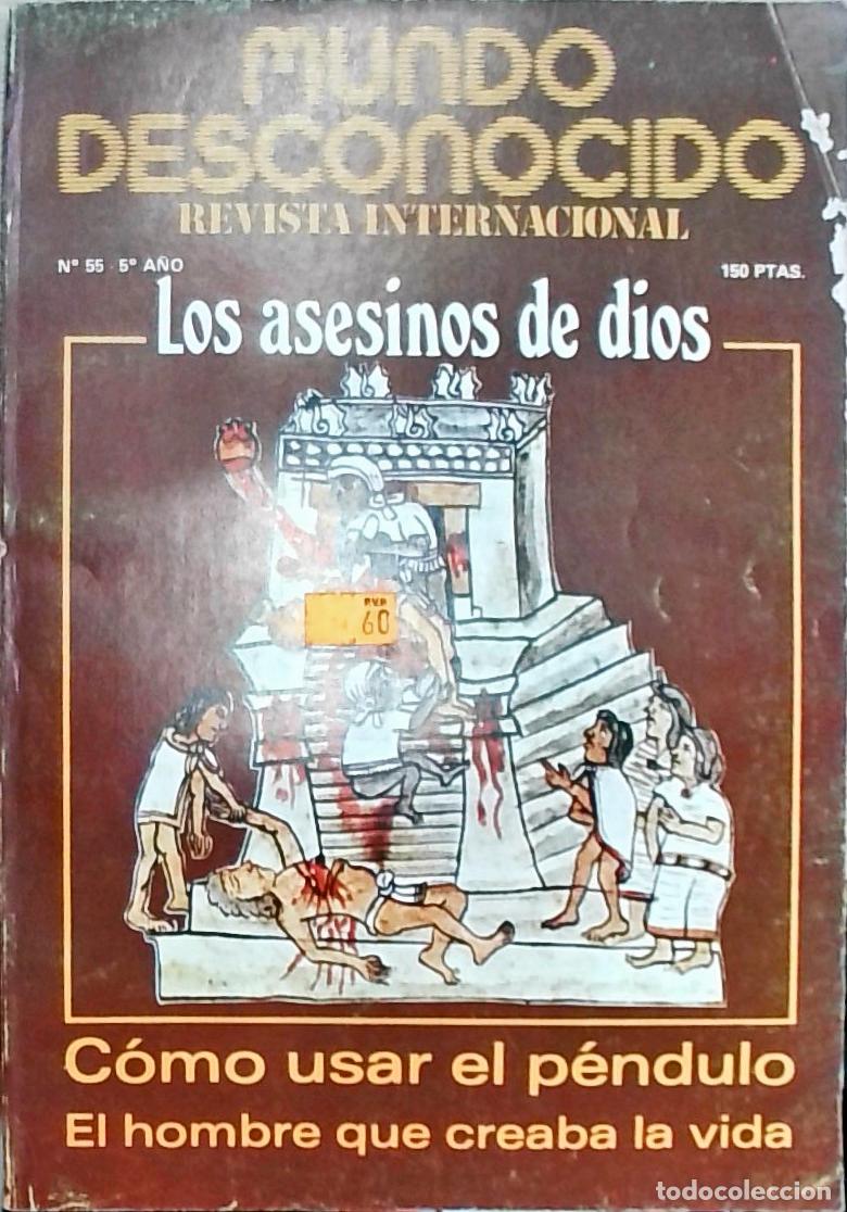 Libros: Mundo Desconocido n&ordm; 55, 5&ordm; A&ntilde;o, Enero. Los asesinos de Dios. C&oacute;mo usar el p&eacute;ndulo: el hombre que cr