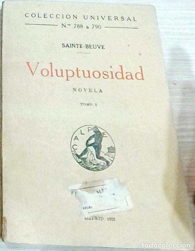 Libros: Voluptuosidad. Tomo I - Sainte Beuve: