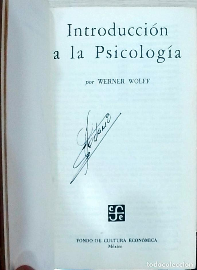 Libros: Introducci&oacute;n a la psicolog&iacute;a - Werner Wolff: - Foto 1