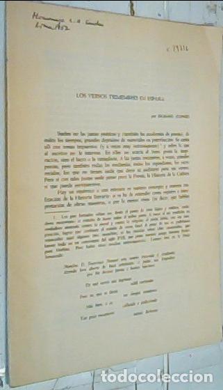 Libros: Los versos trimembres en Espa&ntilde;a. Separata - Alonso, D&aacute;maso: