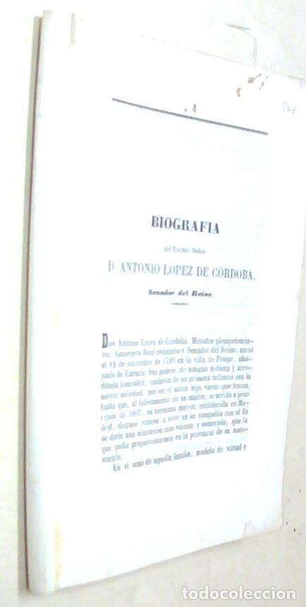 B&uuml;cher: Biograf&iacute;a de Antonio L&oacute;pez de C&oacute;rdoba, Senador del Reino - ANONIMO: