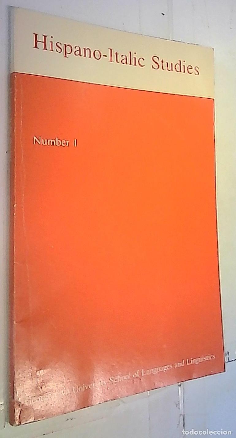 books: Hispano Italic Studies Number 1 - Autores Varios:
