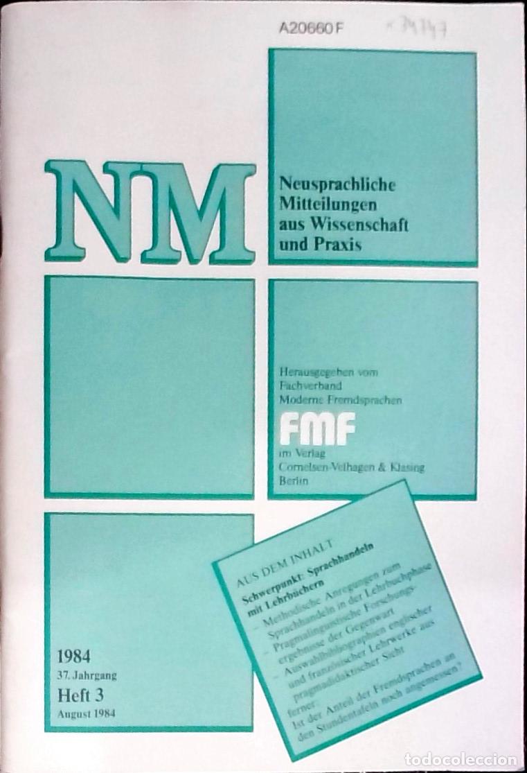 Livros em segunda m&atilde;o: Neusprachliche Mitteilungen aus Wissenschaft und Praxis n&ordm; 37 Jahrgang Heft 3 August - Autores Vario
