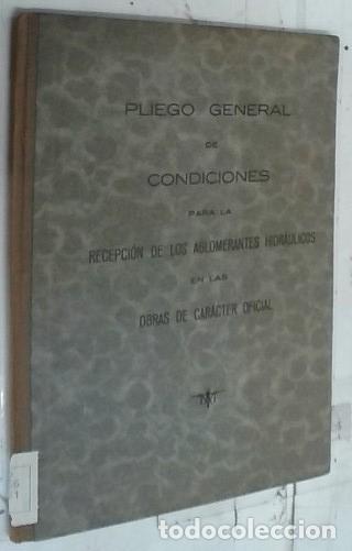 books: Pliego general de condiciones para la recepci&oacute;n de los aglomerantes hidra&uacute;licos en las obras de car&aacute;
