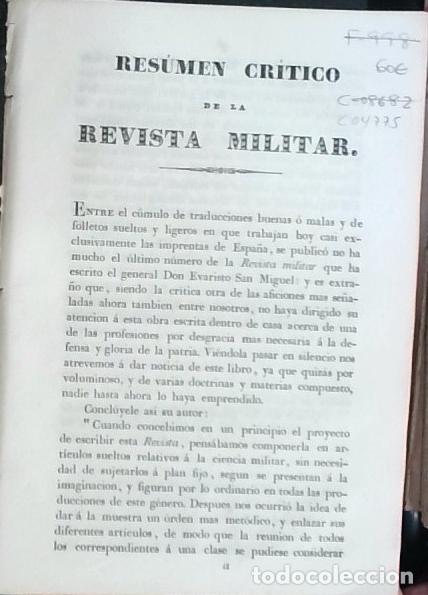 books: Res&uacute;men cr&iacute;tico de la revista Militar - Autores Varios: