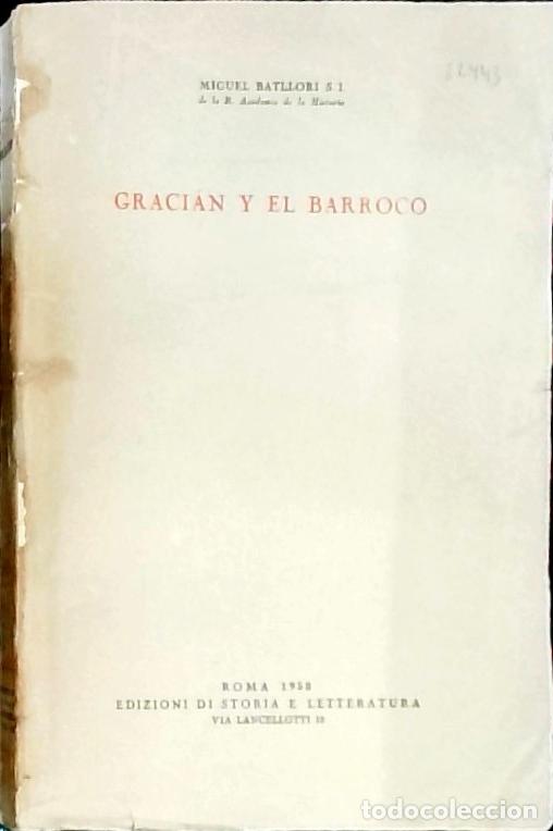 Livros em segunda m&atilde;o: Graci&aacute;n y el Barroco - Barllori, Miguel: