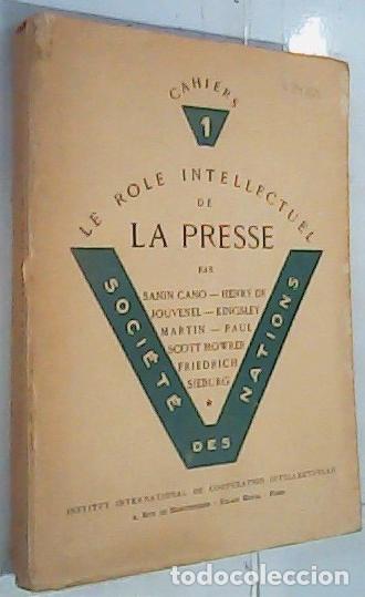 Livros em segunda m&atilde;o: Le Role Intellectuel de La Presse - Cano, Sanin; Jouvenel, Henry de; Martin, Kingsley; Mowrer, Paul