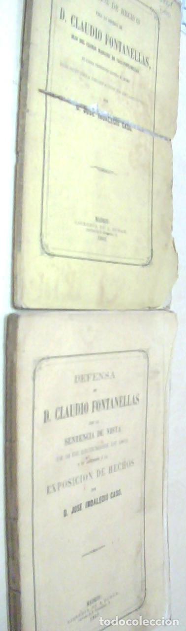 Libri di seconda mano: Exposici&oacute;n de hechos para la defensa de D. Claudio Fontanellas, hijo del primer Marqu&eacute;s de Casa-Font