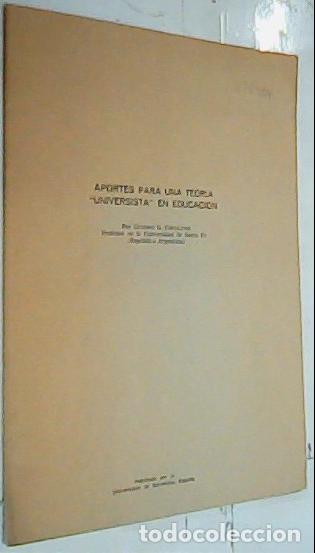 books: Aportes para una teor&iacute;a Universitaria en Educacion - Cirigliano, Gustavo G.: