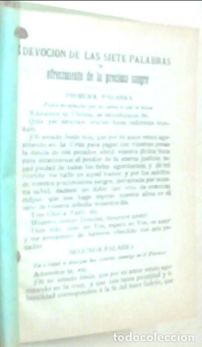books: Devoci&oacute;n de las Siete Palabras y ofrecimiento de la Precios&iacute;sima Sangre - DEVOCIONARIO: