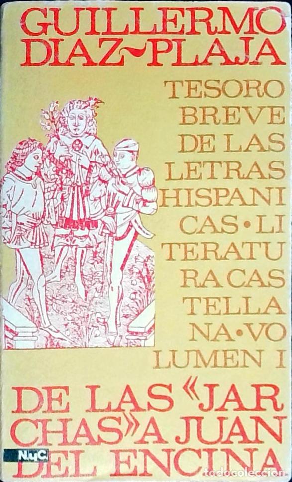 Livros em segunda m&atilde;o: Tesoro breve de las letras hisp&aacute;nicas. Serie castellana I - Diaz Plaja, Guillermo:
