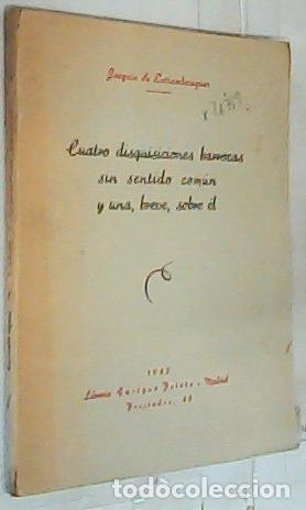 B&uuml;cher: Cuatro disquisiciones barrocas sin sentido com&uacute;n y una, breve, sobre &eacute;l - Entrambasaguas, Joaqu&iacute;n de