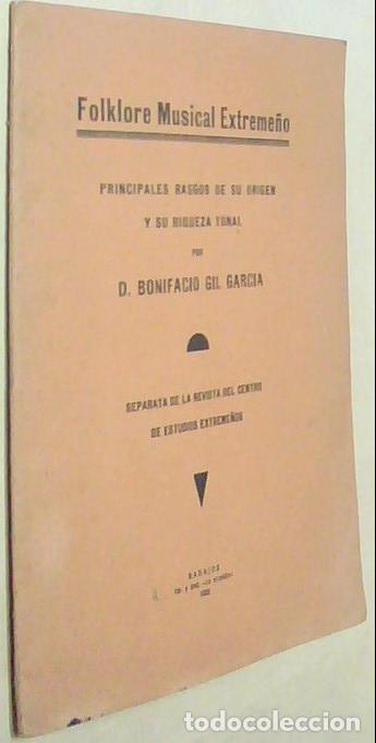 Livros em segunda m&atilde;o: Folklore musical extreme&ntilde;o. Principales rasgos de su origen y su riqueza tonal - GIL GARCIA, Bonifac