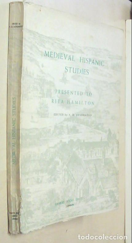 Livres: Medieval Hispanic Studies - HAMILTON, Rita (Presented) and DEYERMOND, A. D. (Edited) - AA.VV.: