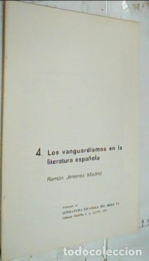 Libros: Los vanguardismos en la literatura espa&ntilde;ola. Separata - Jim&eacute;nez Madrid, Ram&oacute;n: