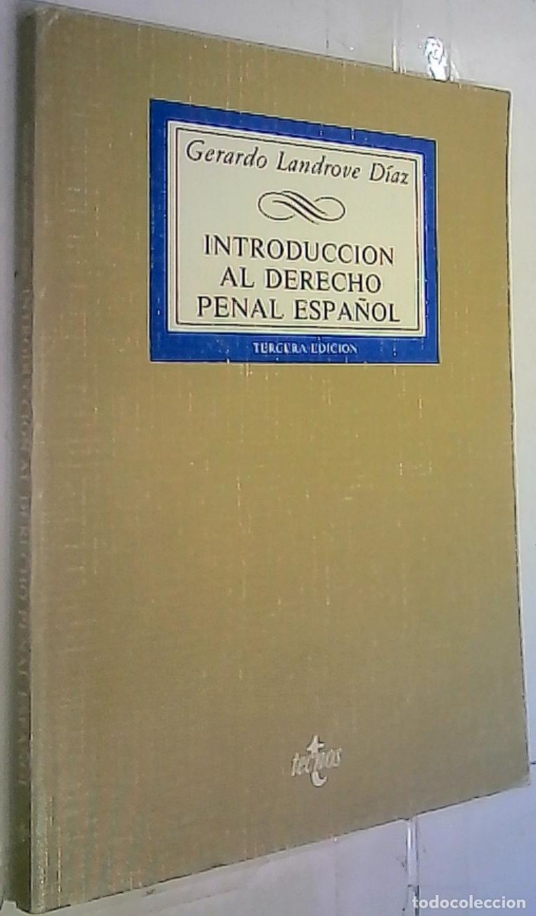 Libros: Introducci&oacute;n al derecho penal espa&ntilde;ol - Landrove D&iacute;az, Gerardo: