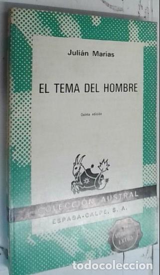 Libros: El tema del hombre - Mar&iacute;as, Juli&aacute;n: - Foto 1