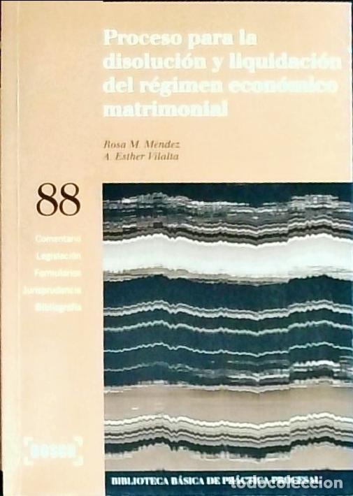 B&uuml;cher: Proceso para la disoluci&oacute;n y la liquidaci&oacute;n del r&eacute;gimen econ&oacute;mico matrimonial - M&eacute;ndez, Rosa M.y Vil