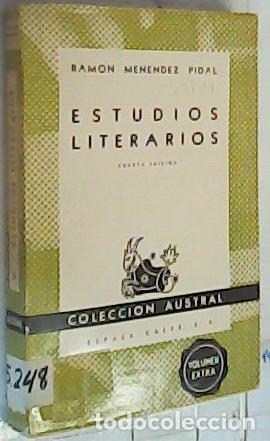 Libros: Estudios literarios - Men&eacute;ndez Pidal, Ram&oacute;n: - Foto 1