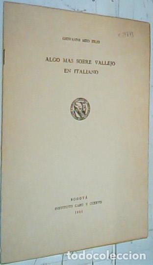 B&uuml;cher: Algo m&aacute;s sobre Vallejo en Italiano. Separata - Meo Zilio, Giovanni: