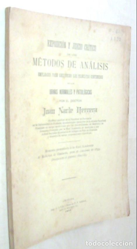 Libros: Exposici&oacute;n y juicio cr&iacute;tico de los m&eacute;todos de an&aacute;lisis empleados para reconocer los principios conte