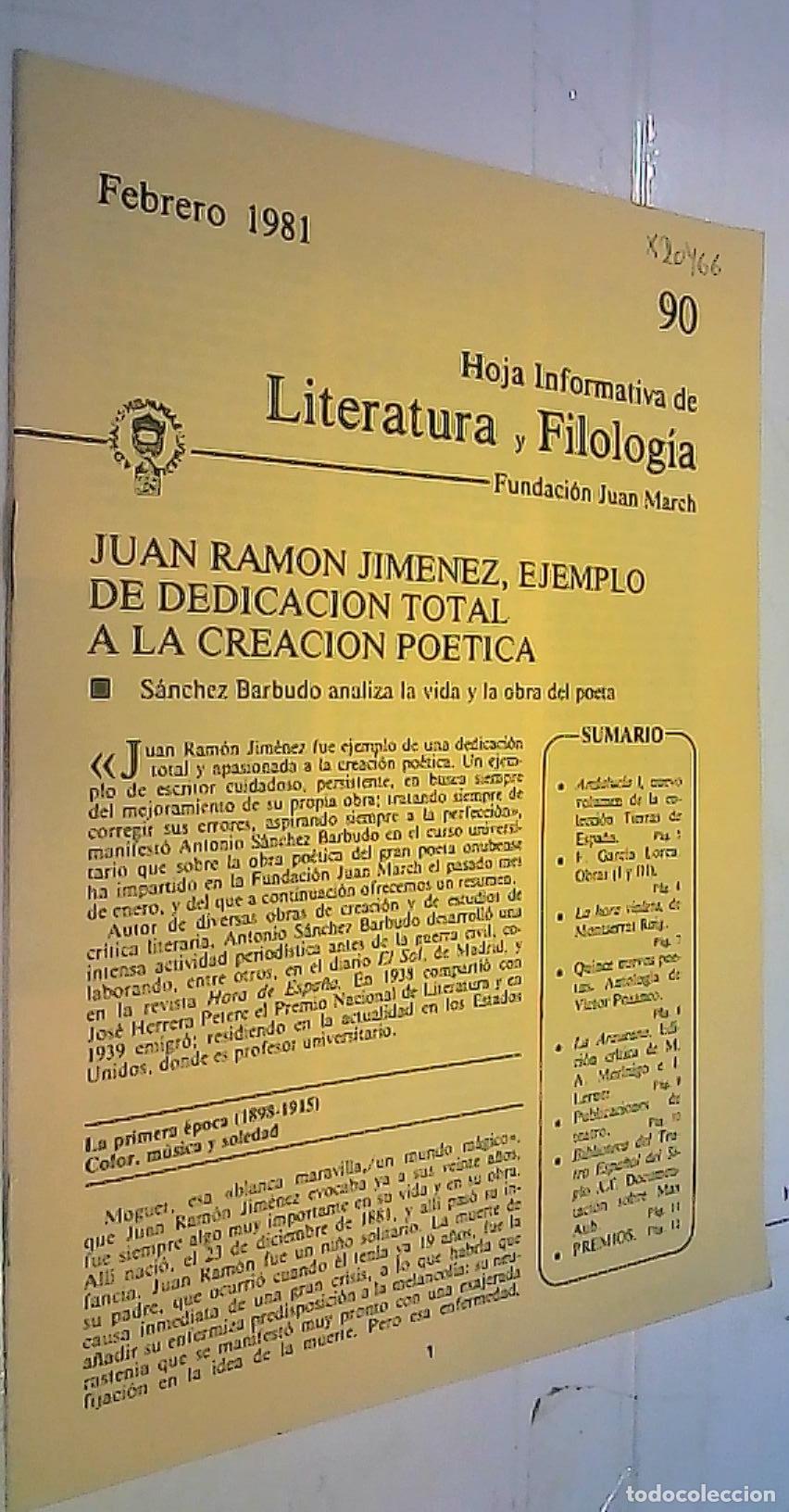 books: Juan Ram&oacute;n Jim&eacute;nez, ejemplo de dedicaci&oacute;n total a la creaci&oacute;n po&eacute;tica. S&aacute;nchez Barbudo analiza la vi