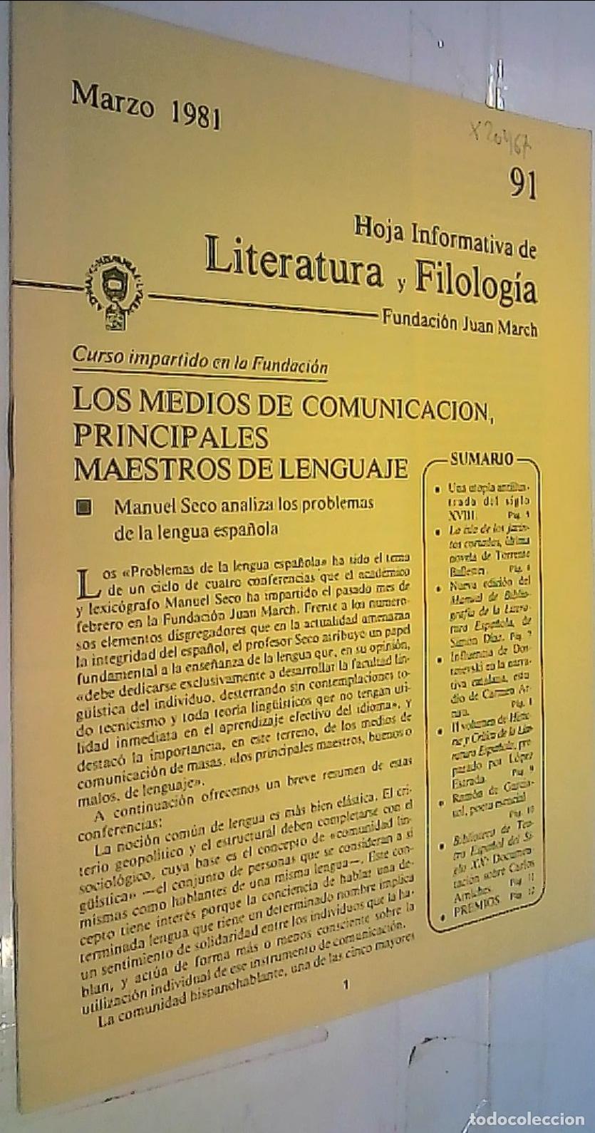 books: Los medios de comunicaci&oacute;n, principales maestros de lenguaje. Manuel Seco analiza los problemas de l