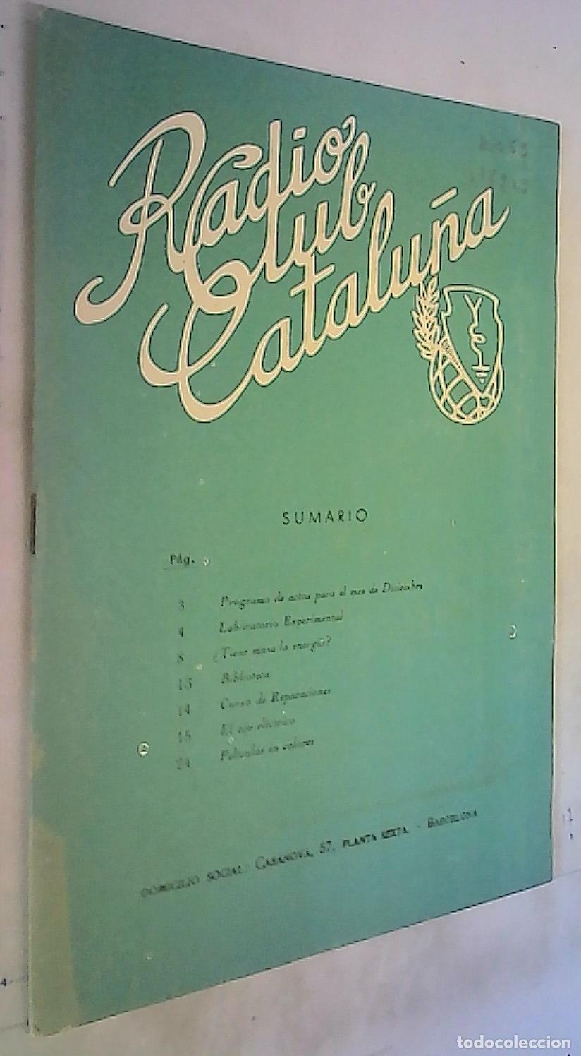 Livres: Radio Club Catalu&ntilde;a Diciembre 1953 - REVISTA: