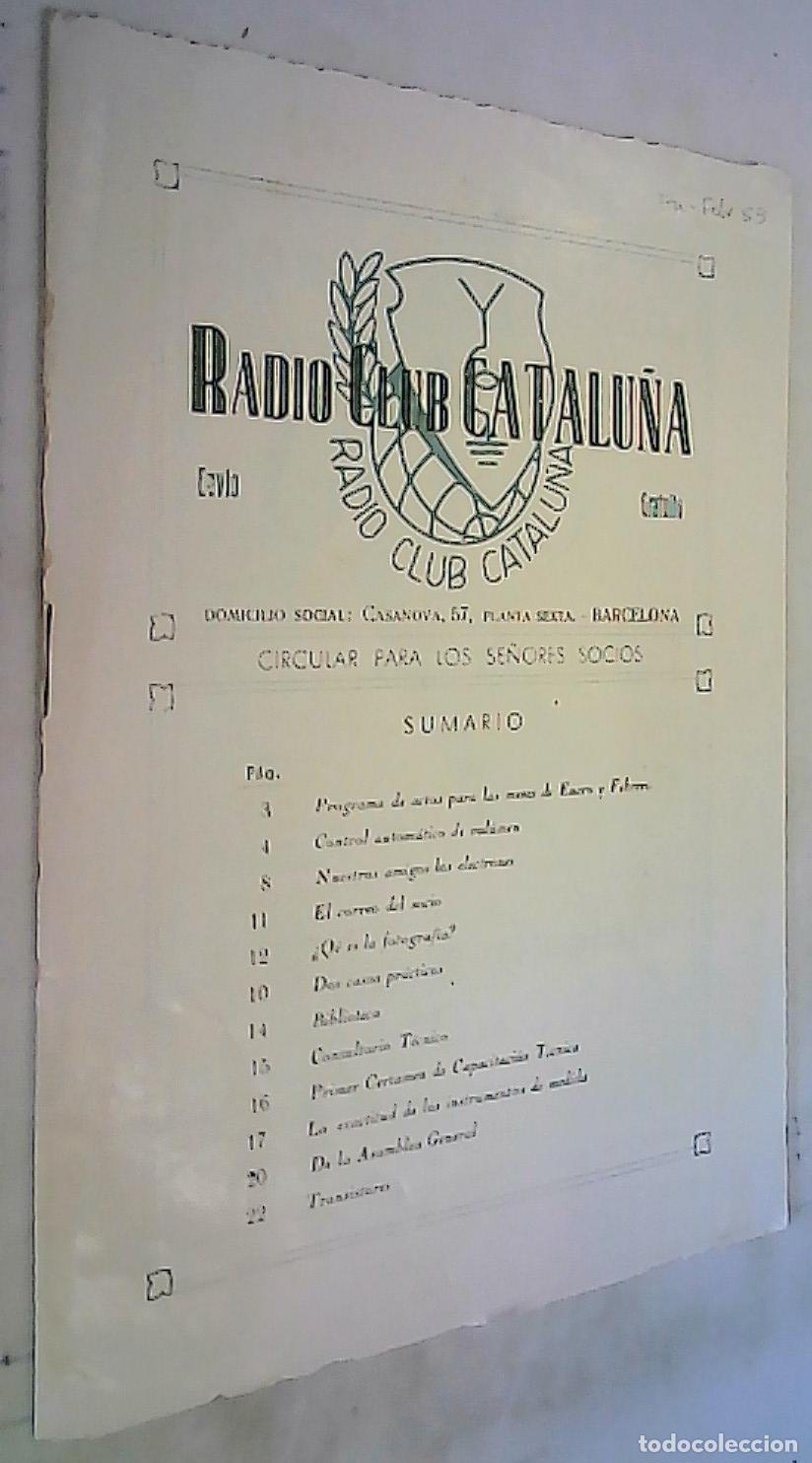 Livres: Radio Club Catalu&ntilde;a Enero Febrero 1953 - REVISTA: