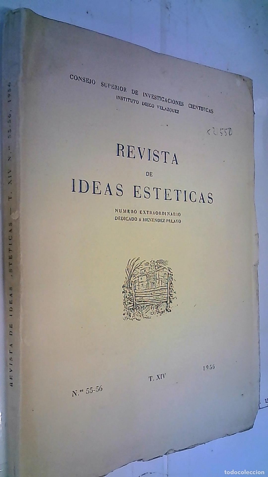 B&uuml;cher: Revista de ideas est&eacute;ticas. N&uacute;mero extraordinario dedicado a Men&eacute;ndez Pelayo. Nos 55 - 56 Tomo XIV -