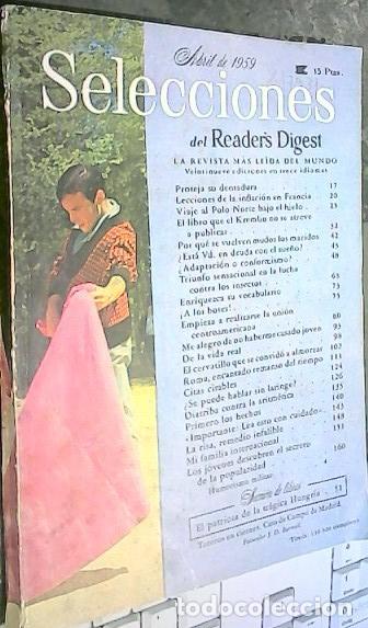 books: Selecciones del Reader 's Digest Abril de 1959 - REVISTA: