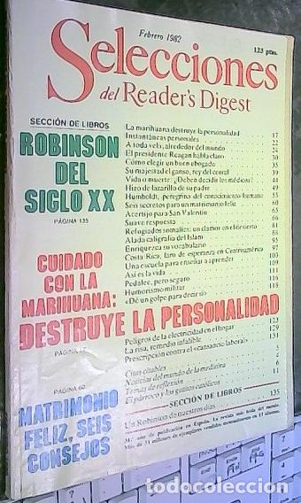 books: Selecciones del Reader 's Digest Febrero de 1982 - REVISTA: